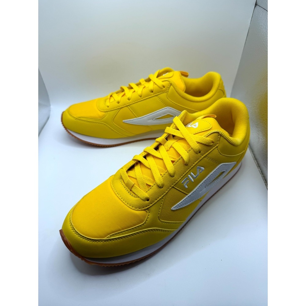 FILA Zellini Gum 1RM02057-765 Mens 11.5 Sneaker Yellow Low Top Athletic Shoes